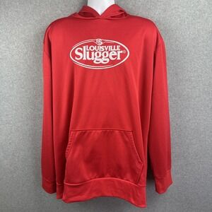 Louisville Slugger Hooded Red Sweatshirt‎ Size XXL